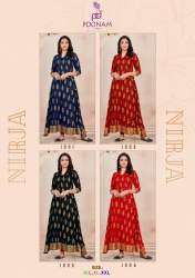 Pure Rayon Foil With Handwork Kuti