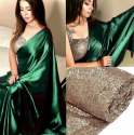 Pure Satin Soft Silk Saree thumb 2