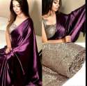 Pure Satin Soft Silk Saree thumb 4