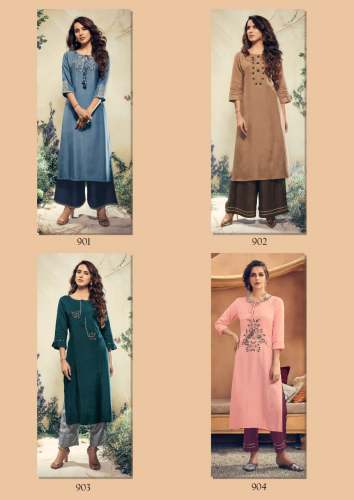 Pure Viscose Hand Work Kurti