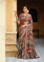 PURE VISCOSE SATIN WITH DIGITAL PRINT REGULAR WEAR SAREE thumb 6