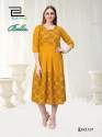 Rayon Two Tone Hand Work Kurti thumb 2