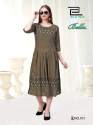 Rayon Two Tone Hand Work Kurti thumb 4