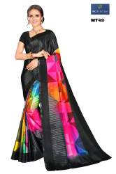 Silk Crepe With Digital Print Saree