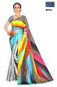 Silk Crepe With Digital Print Saree thumb 3