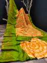 SILK SAREE TIED UP WITH SHIBBORI LEHRIYA PRINT  thumb 2