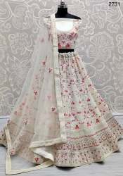 Sober peach color Dori embroidery work designer lehenga
