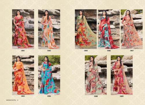 Soft Chiffon With Digital Printed Saree