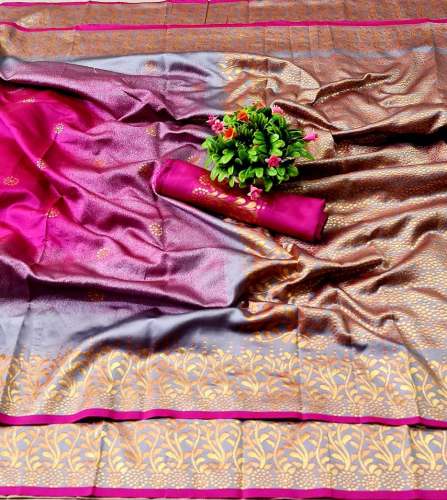 Soft Lichi Silk Wedding Wear Saree
