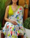 Soft Silk Digital Printed Saree thumb 5