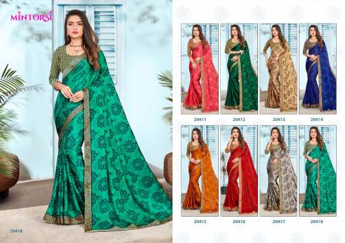 Stylish Chiffon With Satin Saree