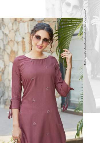 Stylish Heavy Rayon Embroidered Kurti