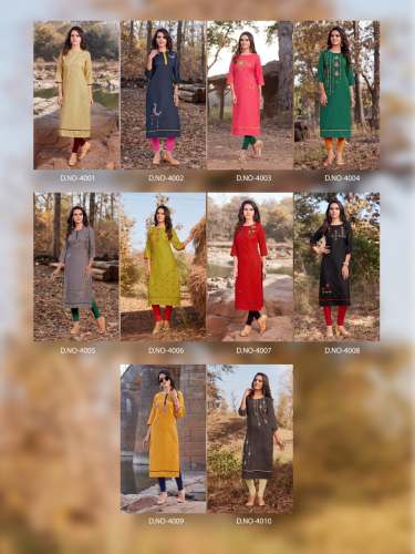STYLISH PREMIUM COTTON EMBROIDERED KURTIS
