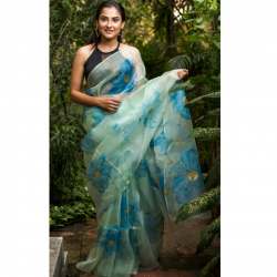 Stylish Pure Organza  Digital Print Saree
