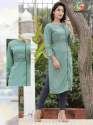 Stylish Rayon  Embroidered Festive Wear Kurti thumb 3