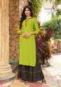 Stylish Rayon With Embroidered Kurtis  thumb 1