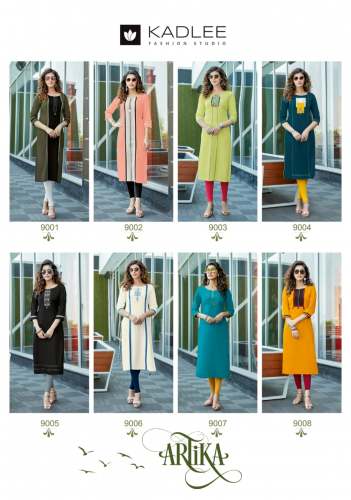 Stylish Rayon With Embroidery Work Kurti