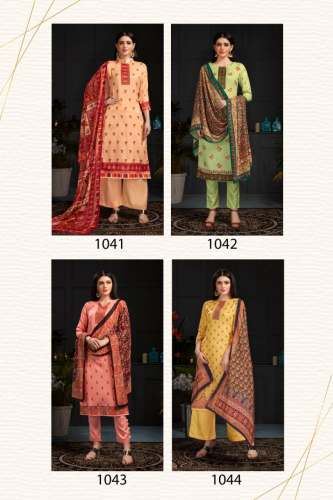 Stylish Woolen Pashmina Digital Print Suit