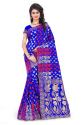 BLUE RED BEIGE BANARASI SILK DESIGNER SAREE