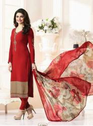 French Crepe Multi Straight Suit1