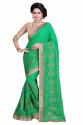green-beige-jacqaurd-net-designer-saree