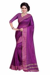 THANKAR PURPLE COTTON DESIGNER SAREE
