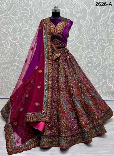 Velvet Bridal Lehenga