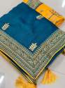 Vichitra Silk Wedding Wear Saree thumb 10