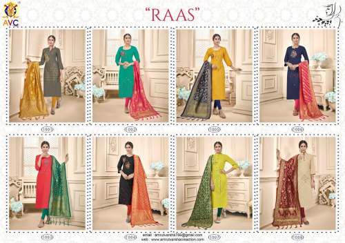 Wedding  Wear Cotton Slub Dress Material 