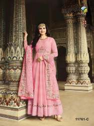 Wedding Wear Dola Silk Embroidered SalWar Suit