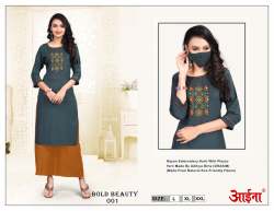 Rayon Embroidered Kurti With Palazo -Bold Beauty