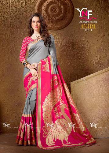 Yogeeni Silk Cotton Silk Sarees