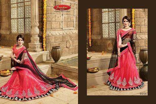 Pink And Blue Net Lehenga for Party  by Preeti Ladies Wear Emporium And Gifts