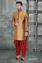 Mens Designer Sherwani With Dhoti