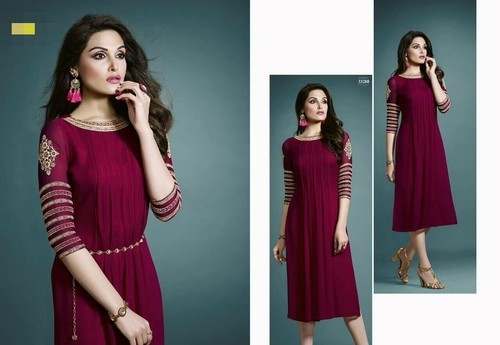 Branded designer round neck kurti