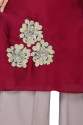 Buy Embroidered Wine Kurti Palazzo By NEELUZ Brand thumb 2
