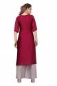 Buy Embroidered Wine Kurti Palazzo By NEELUZ Brand thumb 3