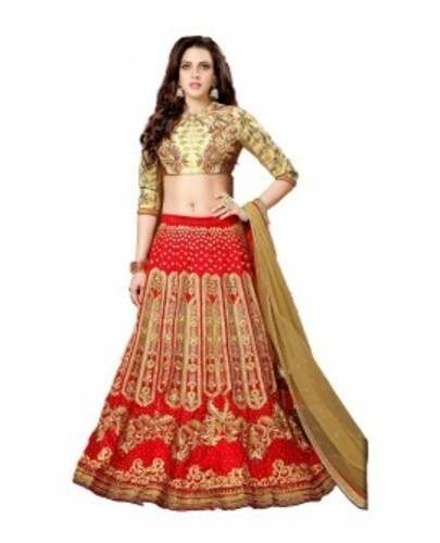 Bridal Wear Embroidered Lehenga Choli  by Saja Fashion