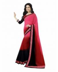 Pink Shaded Color Party Wear Saree