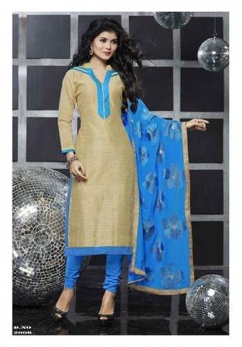 Ladies Chanderi Salwar Kameez by Aura Beam