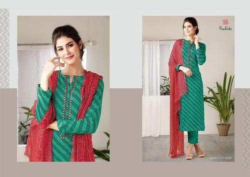 Article Buti Digital Printed With Embroidery by Hare Krishna Fabrics