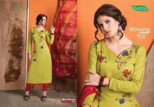 Cotton Suit with Embroidery