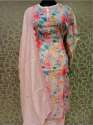 multi color printed Semi-Stitched Designer Suit thumb 2