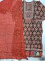 multi color printed Semi-Stitched Designer Suit thumb 4