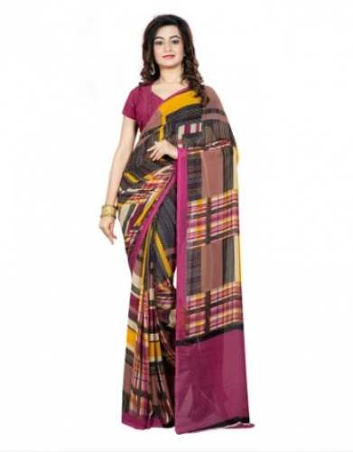 New Collection Georgette Printed Saree  by Ethnic Wholesaler