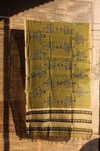 Block Printed Chanderi Dupatta