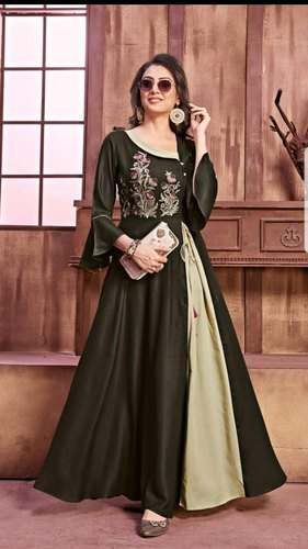 Ladies Cotton Long Anarkali Kurti by Fashion Era Boutique