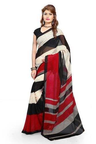 Colouful Designer Georgette Saree by Sadhana Textiles