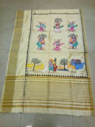 Ladies Patachitra Tussar Silk Saree