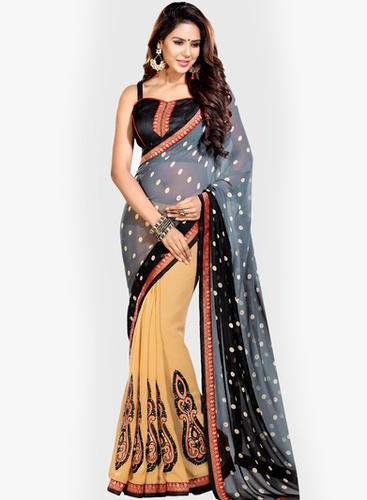 Party Wear Embroidered Saree by Nandana Creations